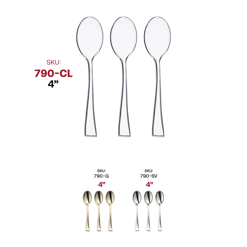 Clear Mini Plastic Disposable Tasting Spoons