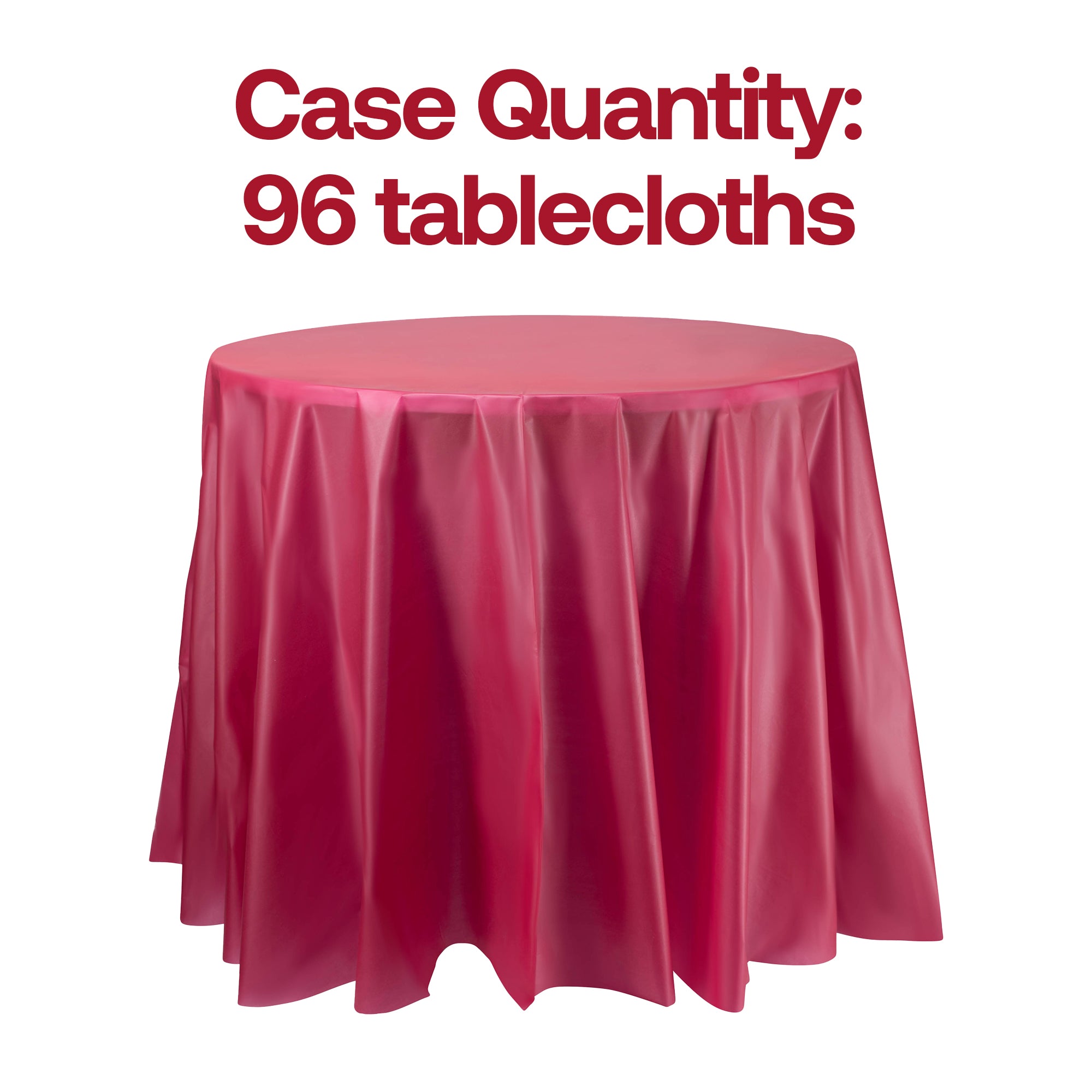 Burgundy Round Disposable Plastic Tablecloths (84")