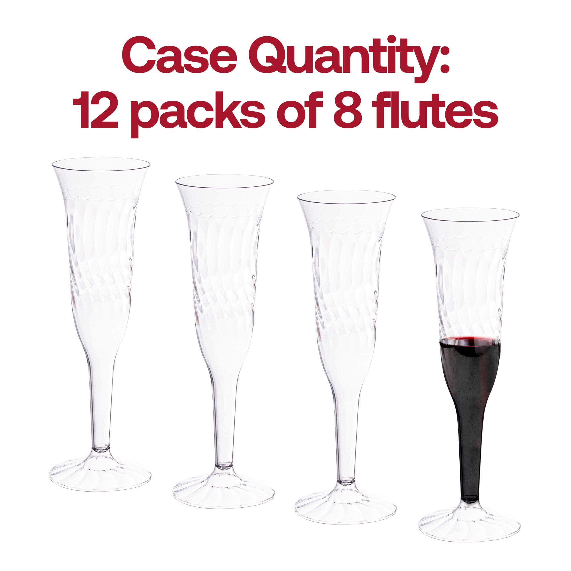 Clear Plastic Champagne Flutes (5 oz. )