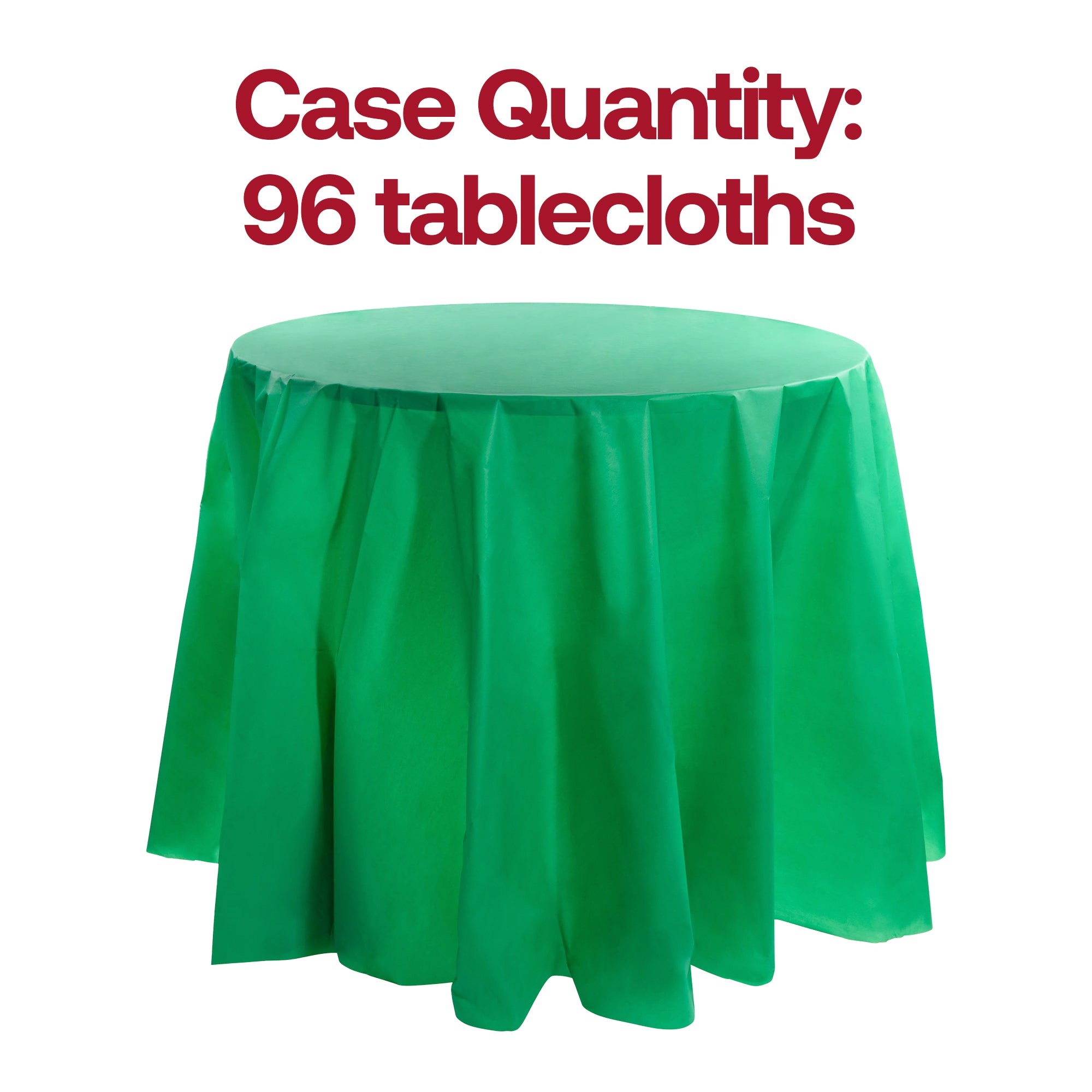 Hunter Green Round Disposable Plastic Tablecloths (84")