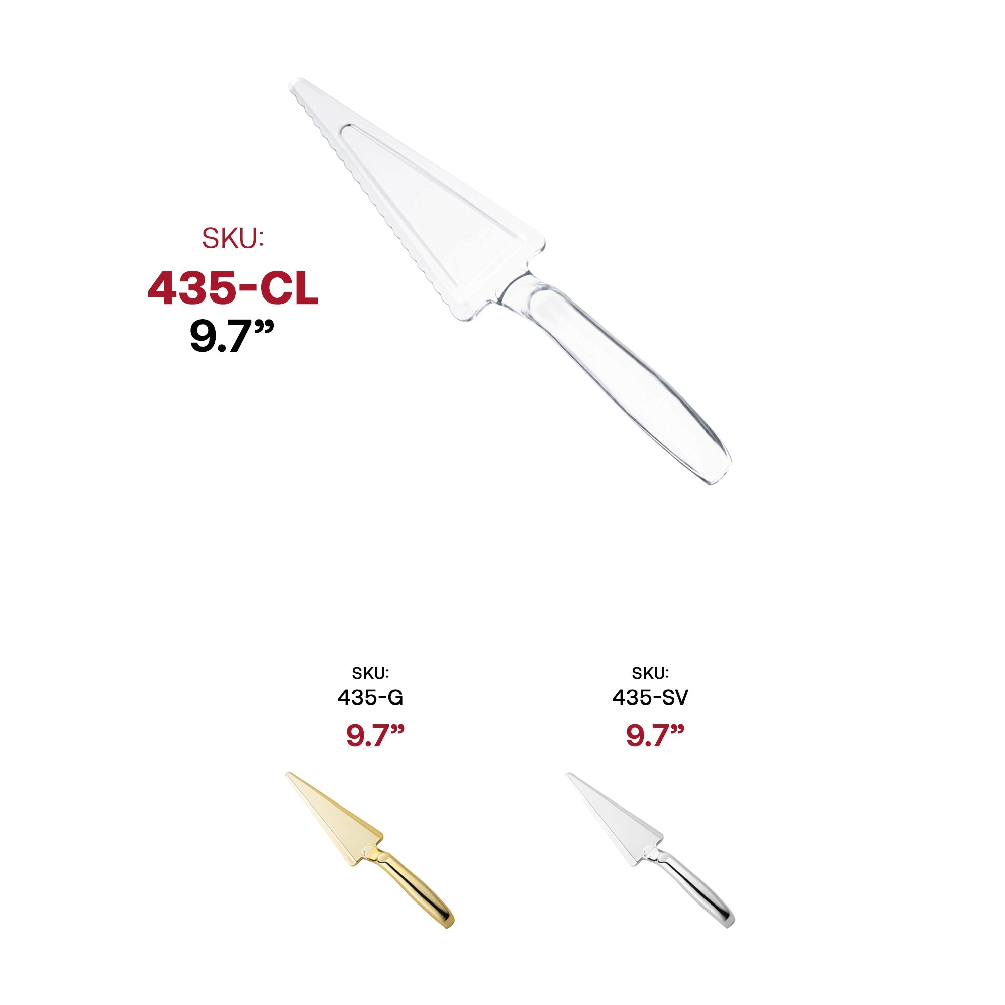 Clear Disposable Plastic Cake Cutter/Lifter