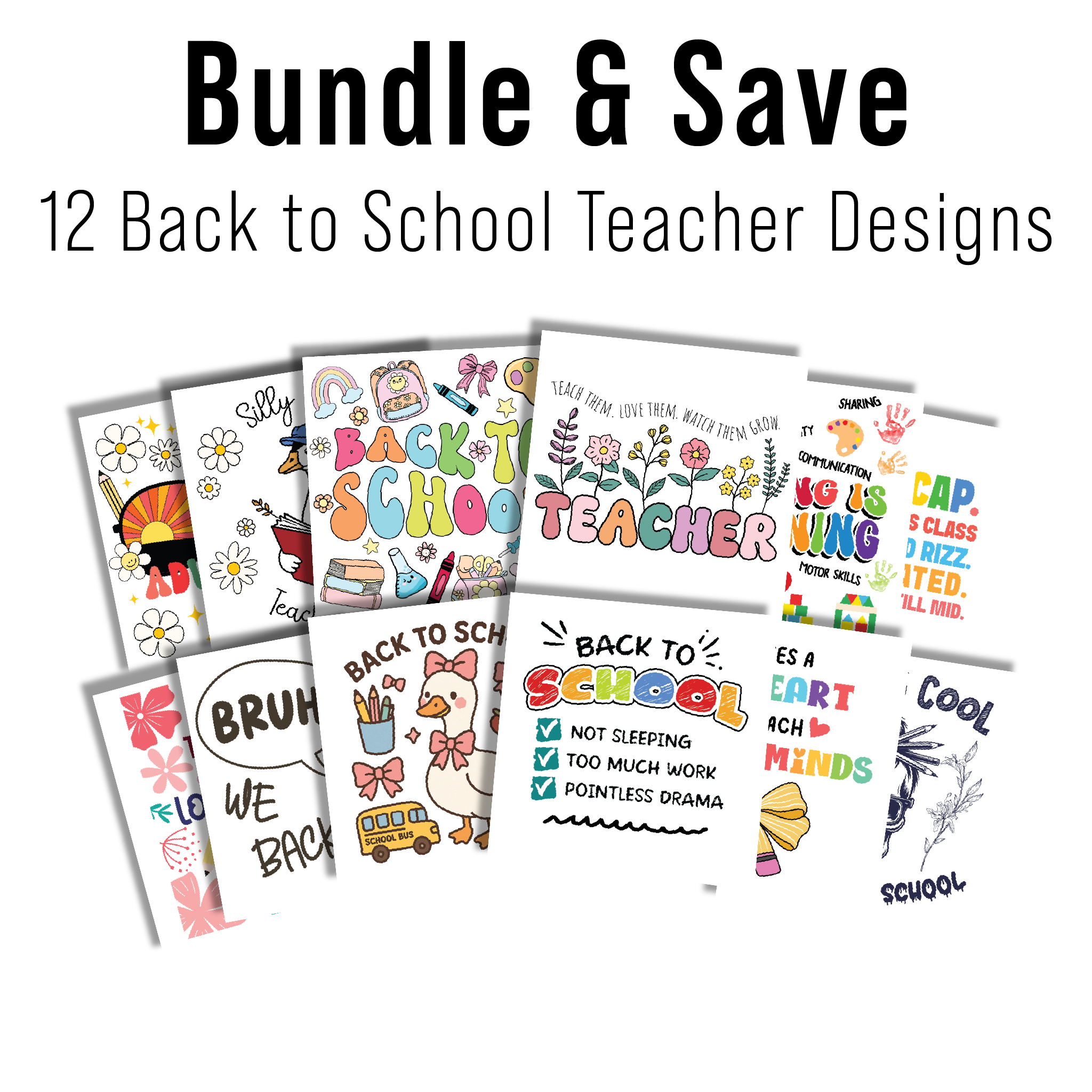 Multi Product Use - Digital Sublimation Designs - Back to School Teachers