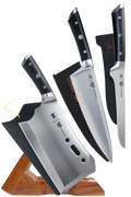 The Gladiator BBQ Bundle | 8" Chef's Knife + 6" Boning Knife + 9" Meat Cleaver with Stand