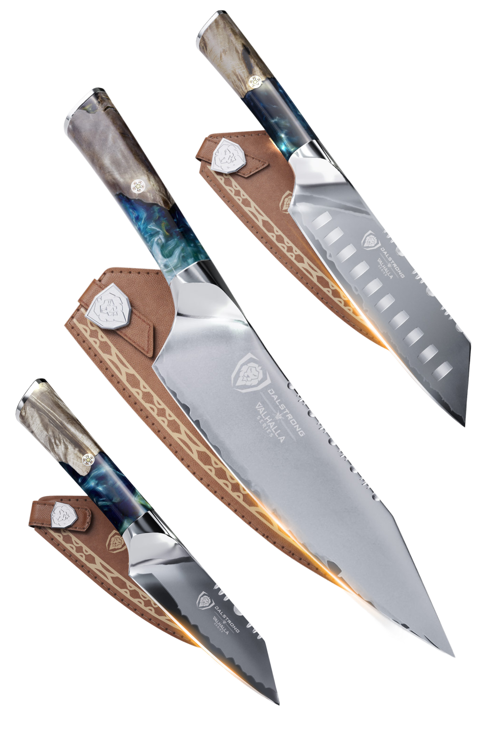 Valhalla Ultimate Kitchen Trio | 8" Chef's Knife + 7" Santoku + 4" Paring Knife