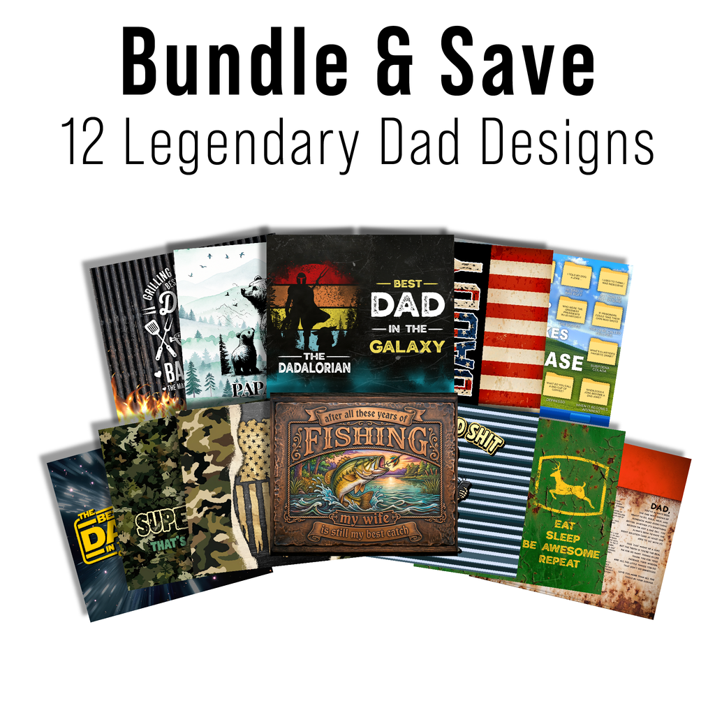Digital Sublimation Designs - Legendary Dad Tumbler Wraps