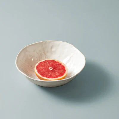 Simon Pearce Burlington Sand Dollar Pasta Bowl - Cloud