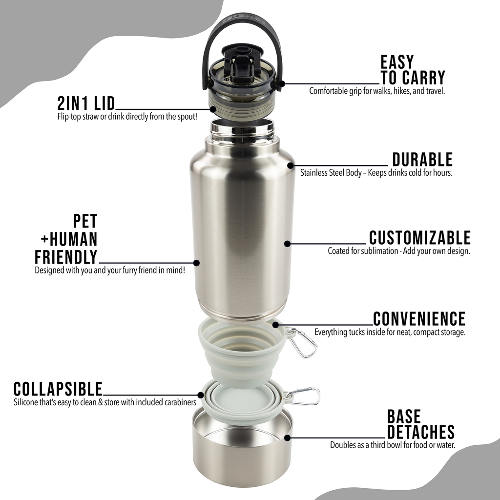 32oz Sublimatable Hydro Hound Tumbler