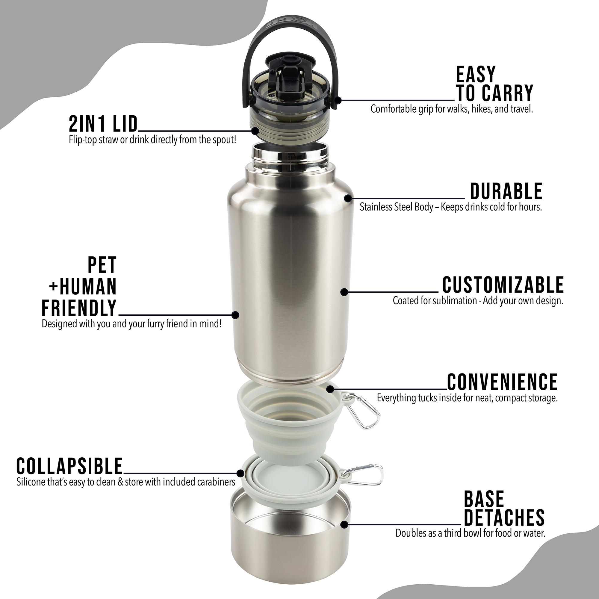 32oz Sublimatable Hydro Hound Tumbler