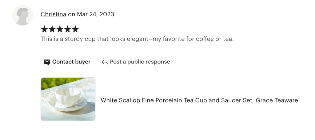 White Scallop Fine Porcelain Tea Cup and Saucer