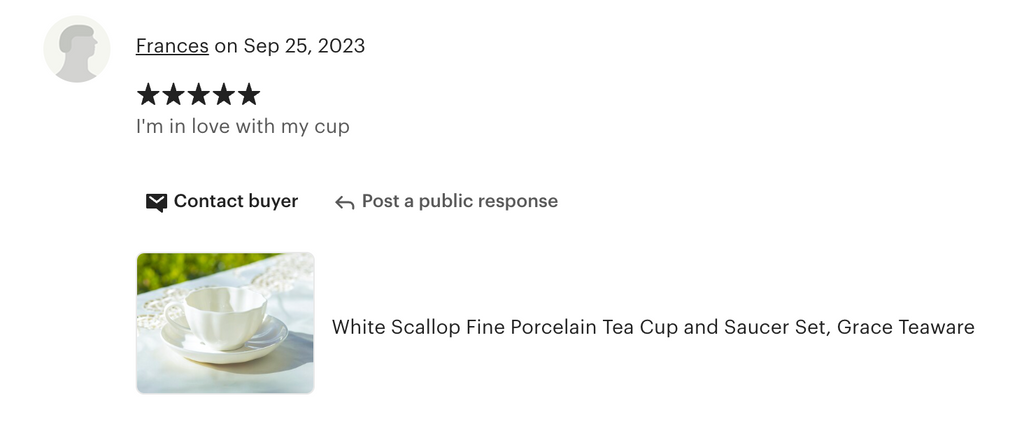 White Scallop Fine Porcelain Tea Cup and Saucer