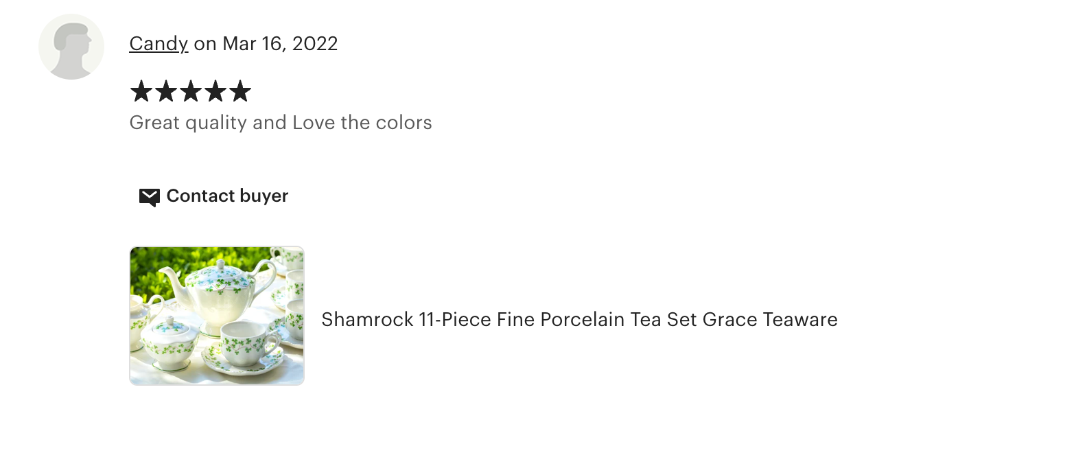 Shamrock Fine Porcelain 11-Piece Tea Set