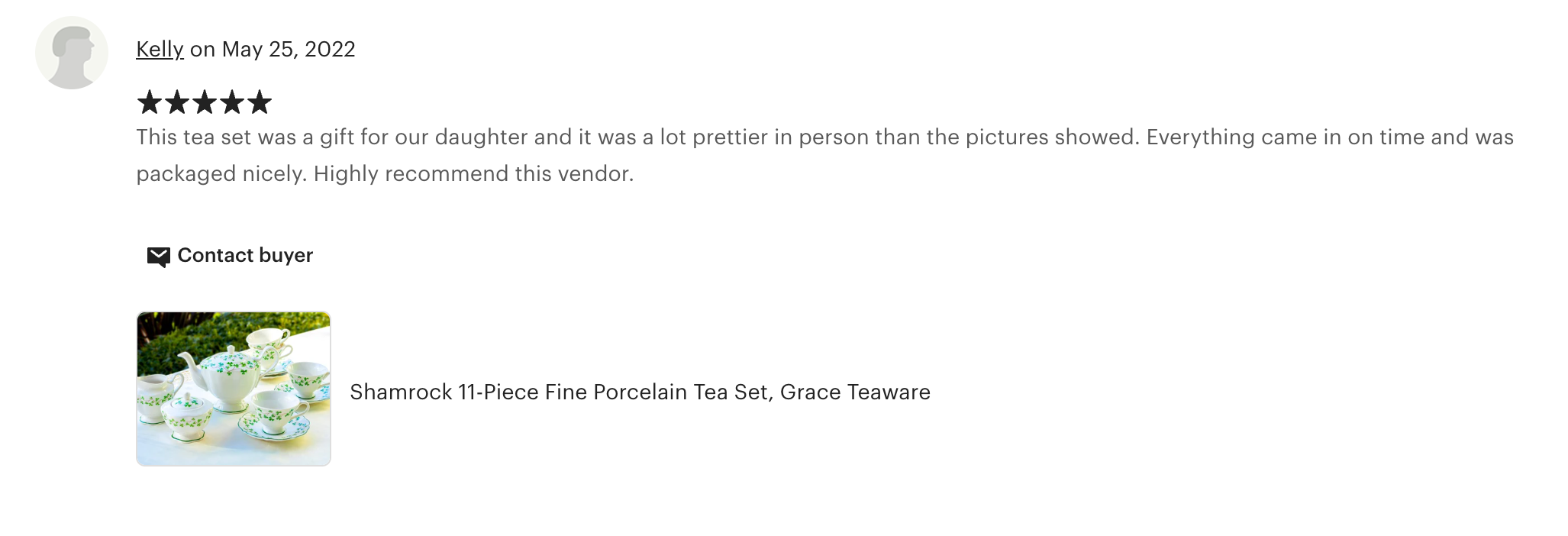 Shamrock Fine Porcelain Tea Set
