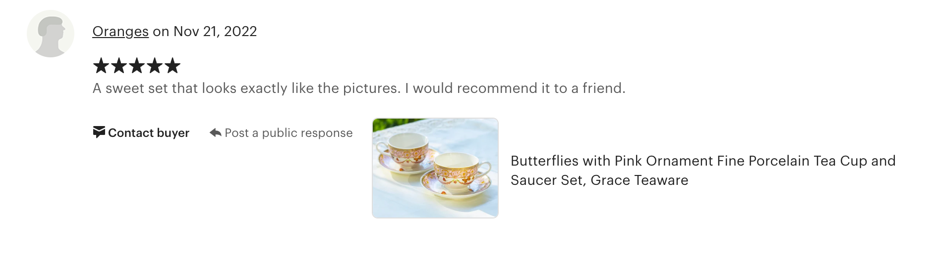 Butterflies with Pink Ornament Fine Porcelain Tea Cup and Saucer