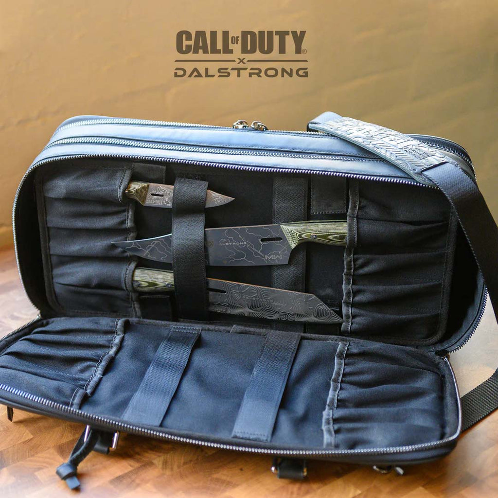 Limited Edition Leather Knife Bag | Call of Duty © Edition | Black Genuine Leather | EXCLUSIVE COLLECTOR BAG | Dalstrong ©