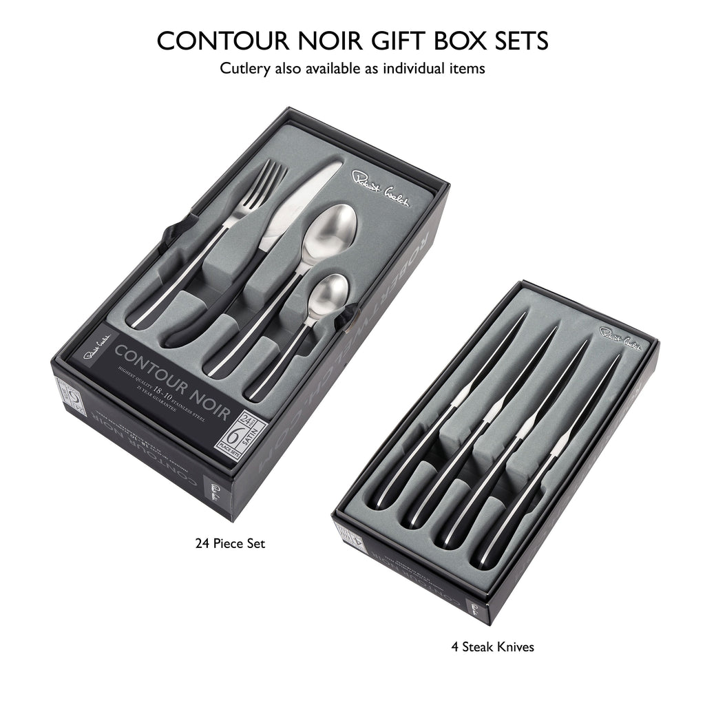 Contour Noir Satin Steak Knife (Plain Edged)
