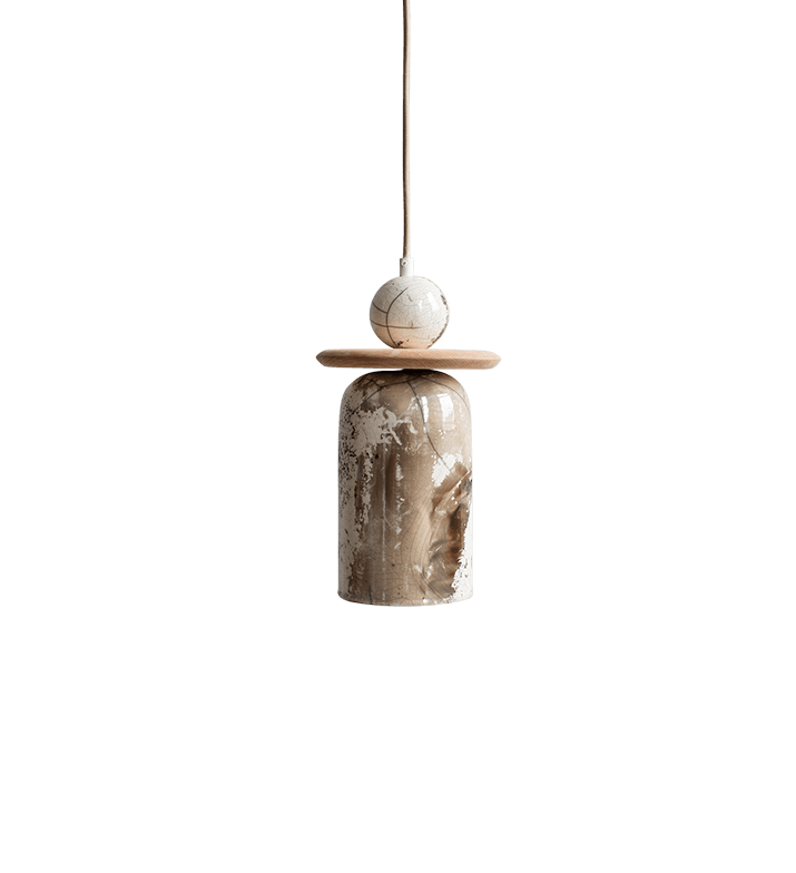 Raku & Maple Pendant Light