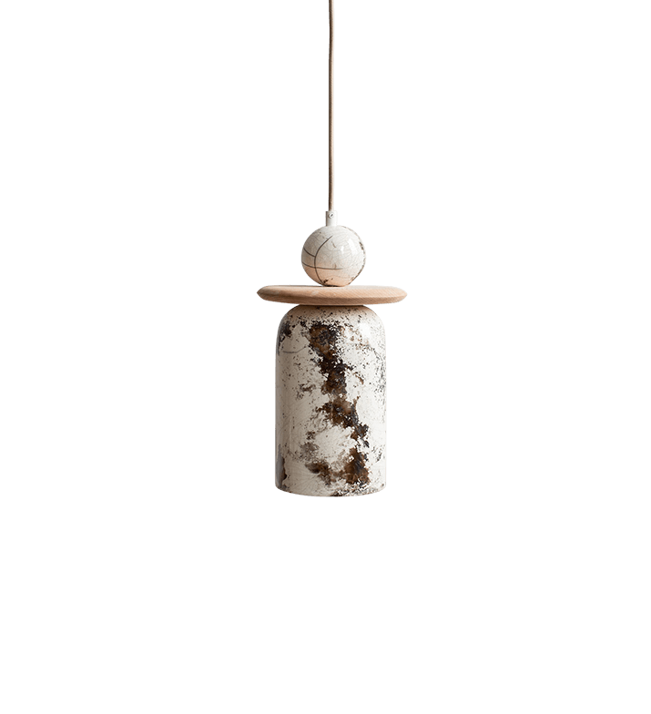 Raku & Maple Pendant Light