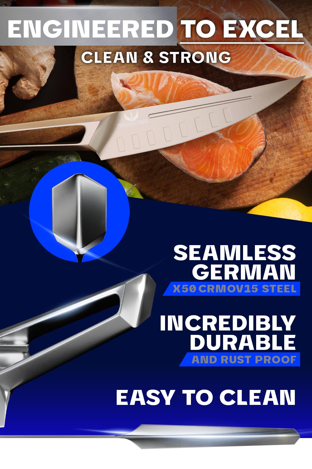 Fillet Knife 6.5" | Crusader Series | NSF Certified | Dalstrong ©