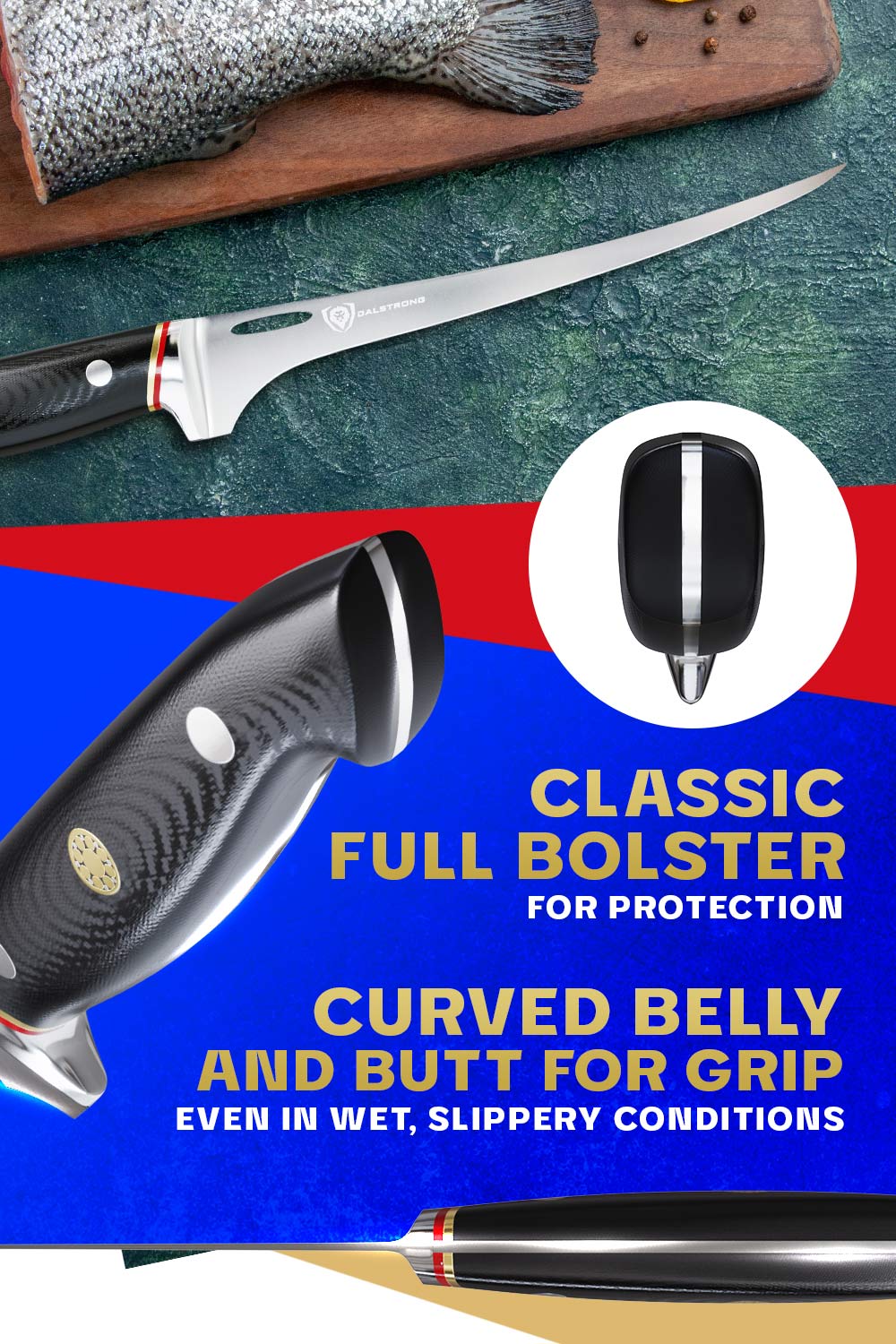 Fillet Knife 7" | Flexible | Centurion Series | Dalstrong ©