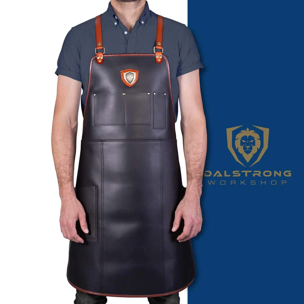 The Culinary Commander | Top-Grain Leather | Professional Chef's Kitchen Apron | Dalstrong ©