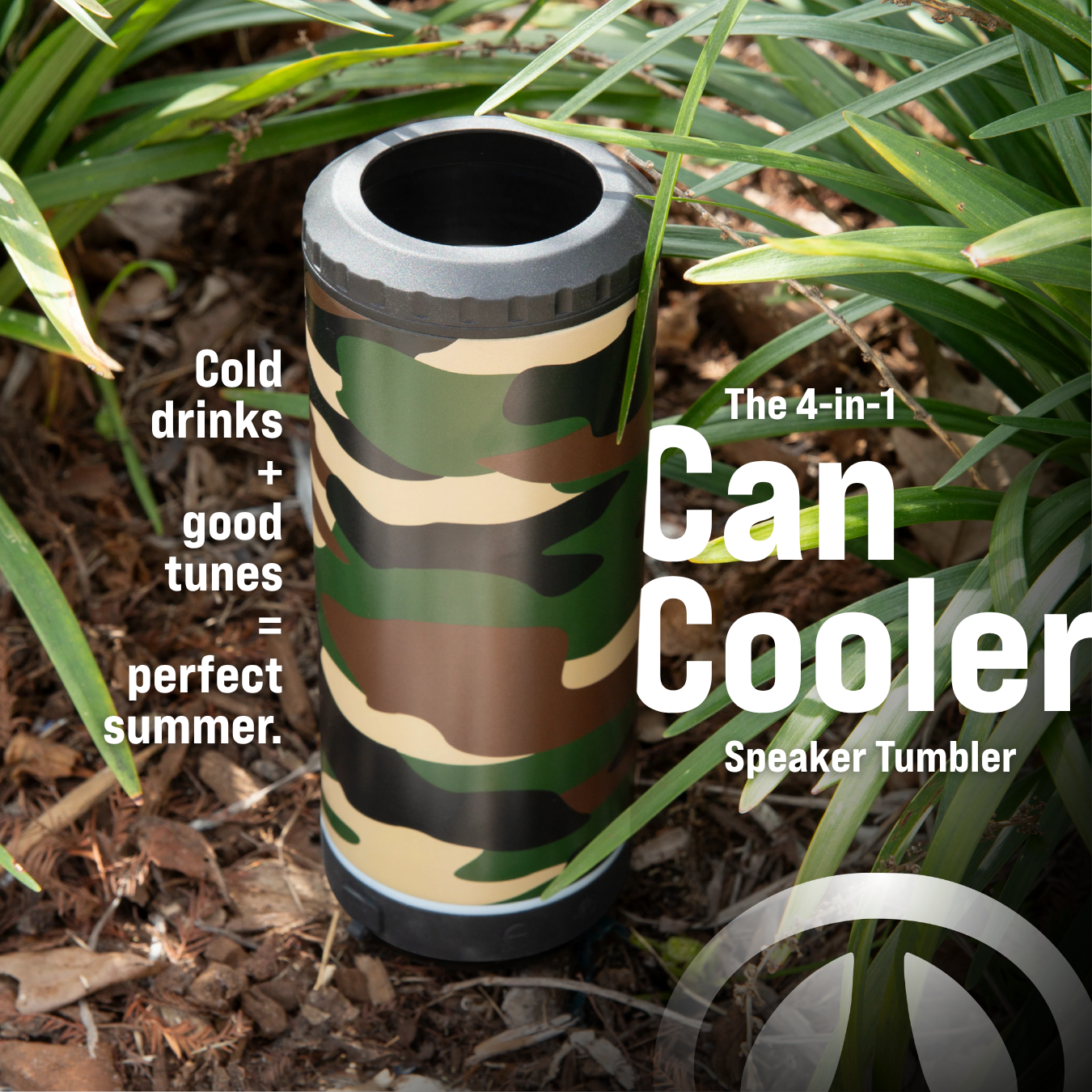 4 in 1 Speaker Can Cooler Case (25 Units) - Camo