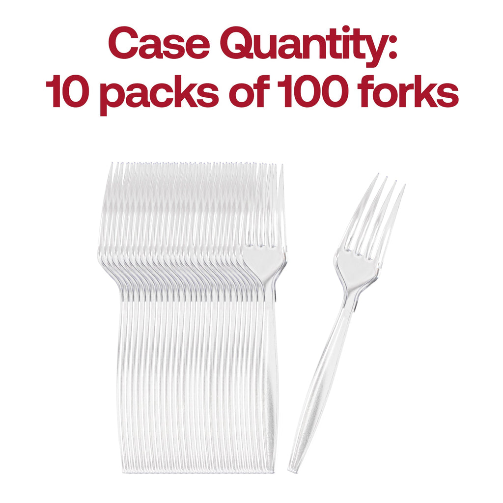 Clear Plastic Disposable Forks