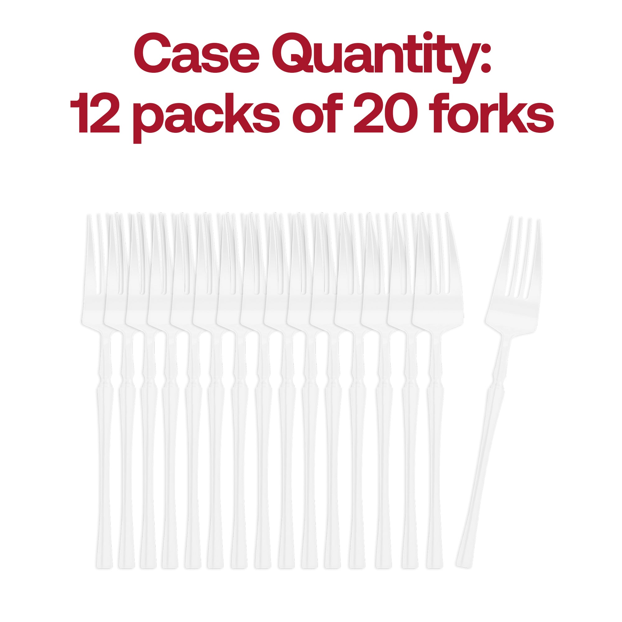 Solid White Moderno Disposable Plastic Dinner Forks