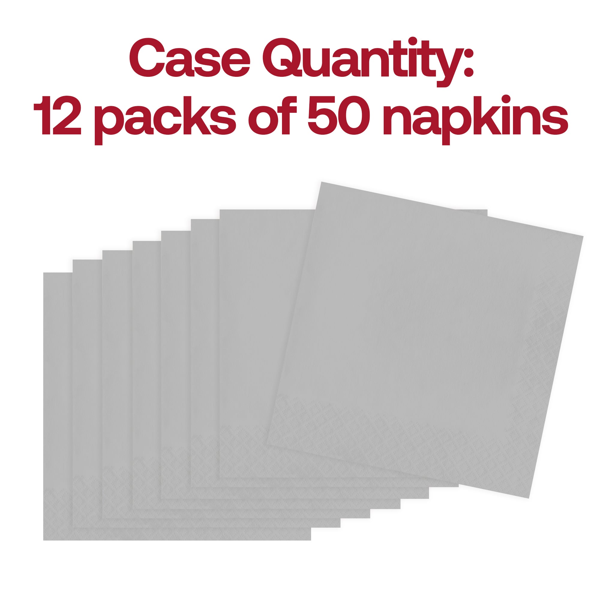 Shimmering Silver Paper Beverage/Cocktail Napkins