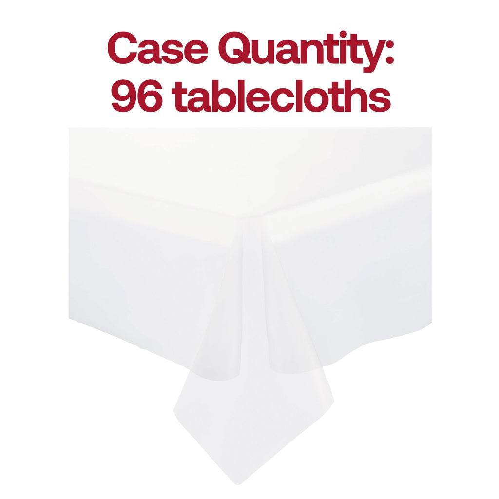 Clear Rectangular Disposable Plastic Tablecloths (54" x 108")