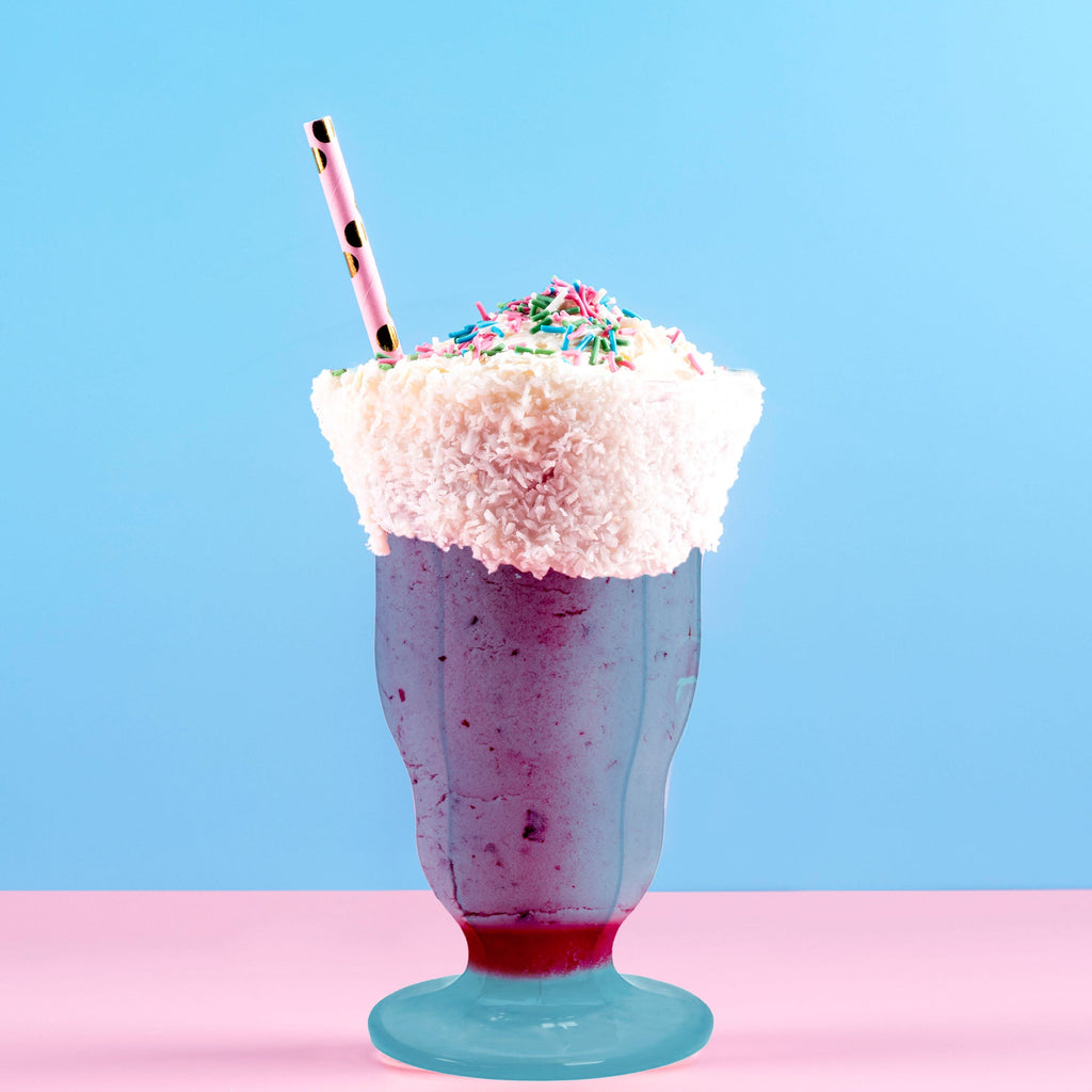 Transparent Blue Milkshake Plastic Cups (15 oz )