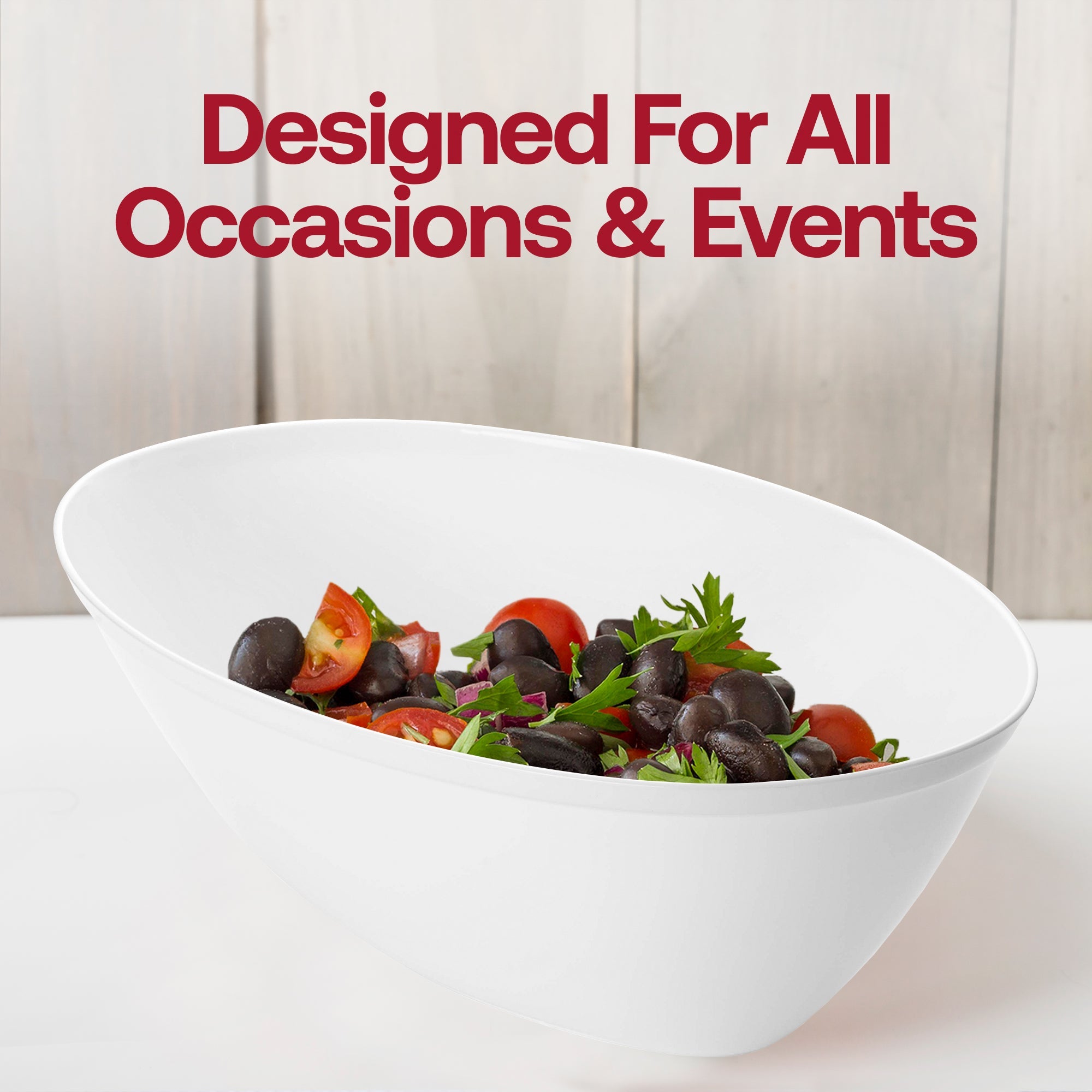 White Oval Luau Bowl (½ Gallon)