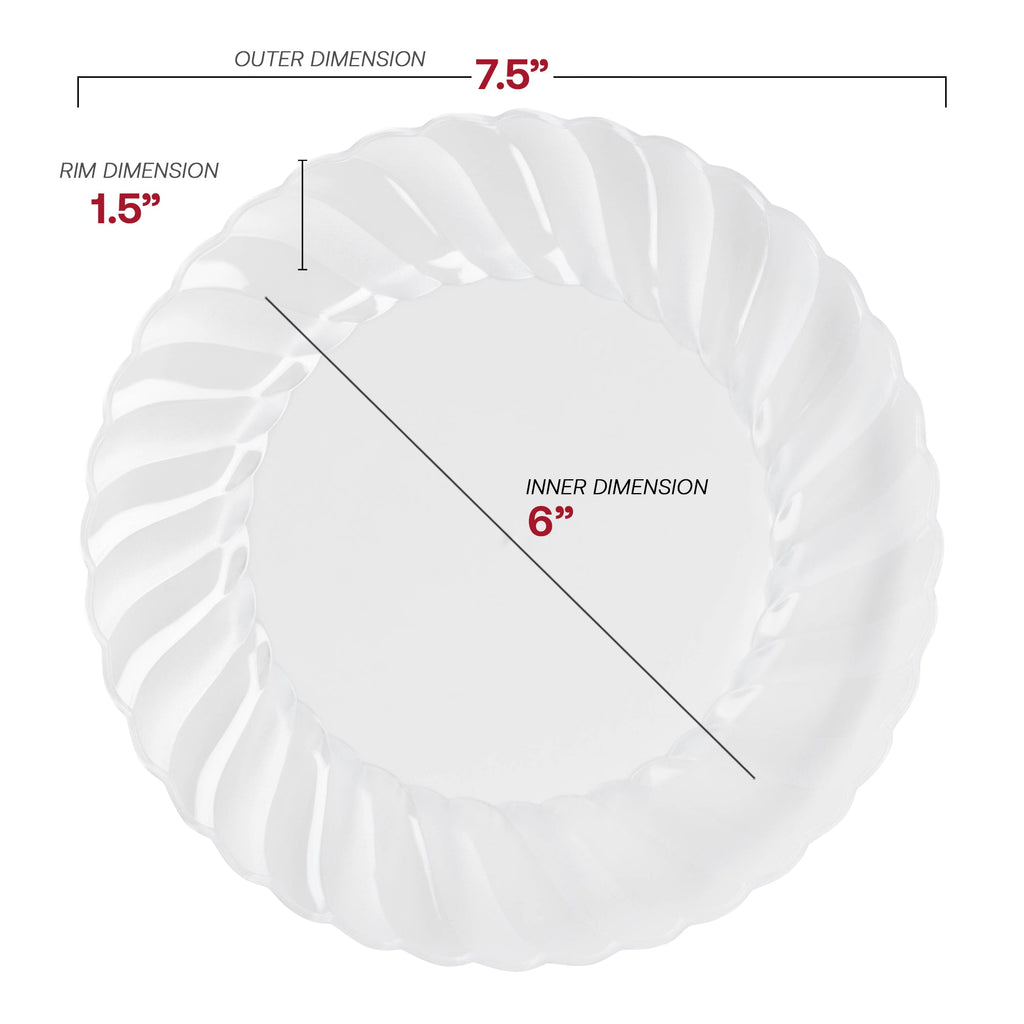 Clear Flair Plastic Appetizer/Salad Plates (7.5")