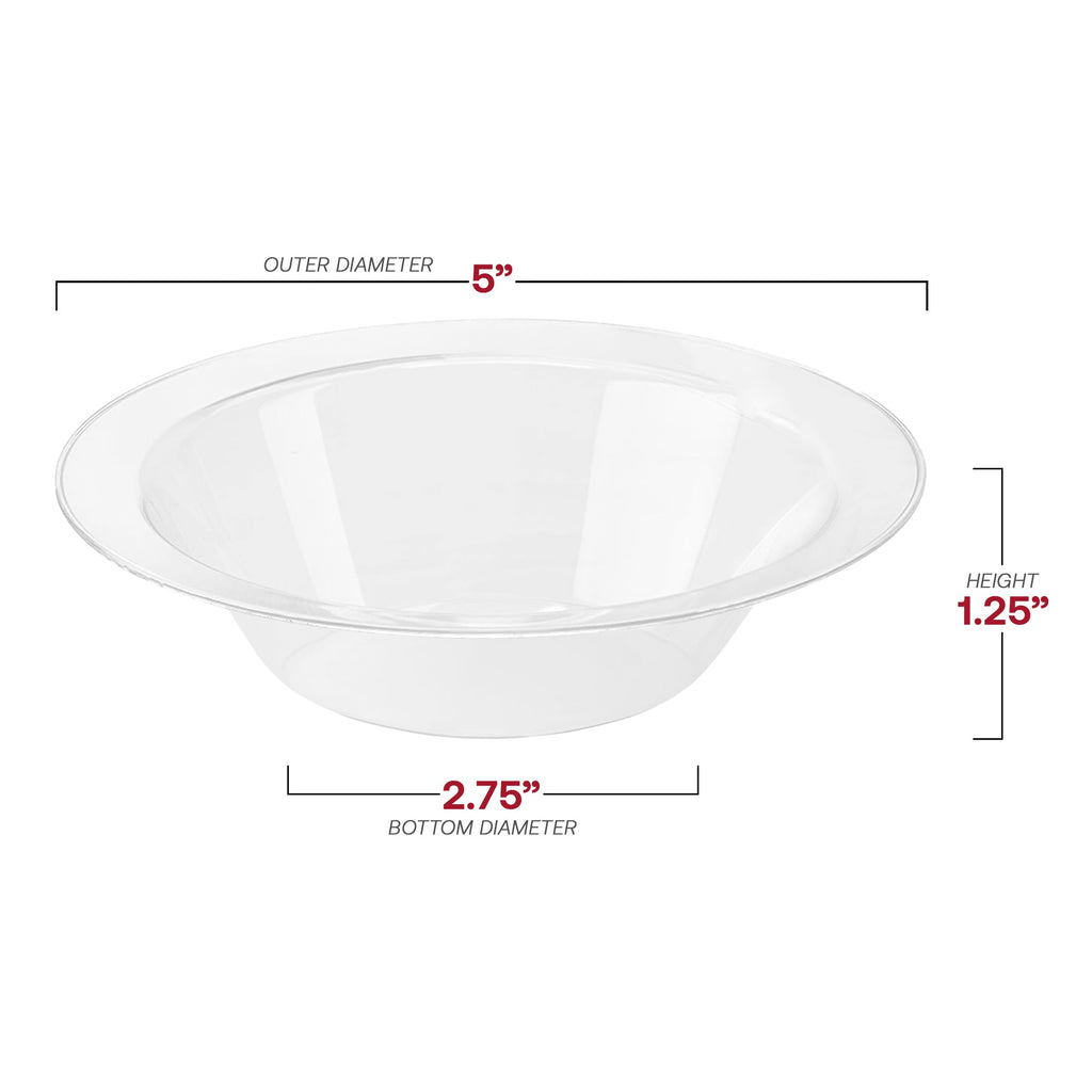 Clear Economy Round Plastic Dessert Bowls (5 oz.)