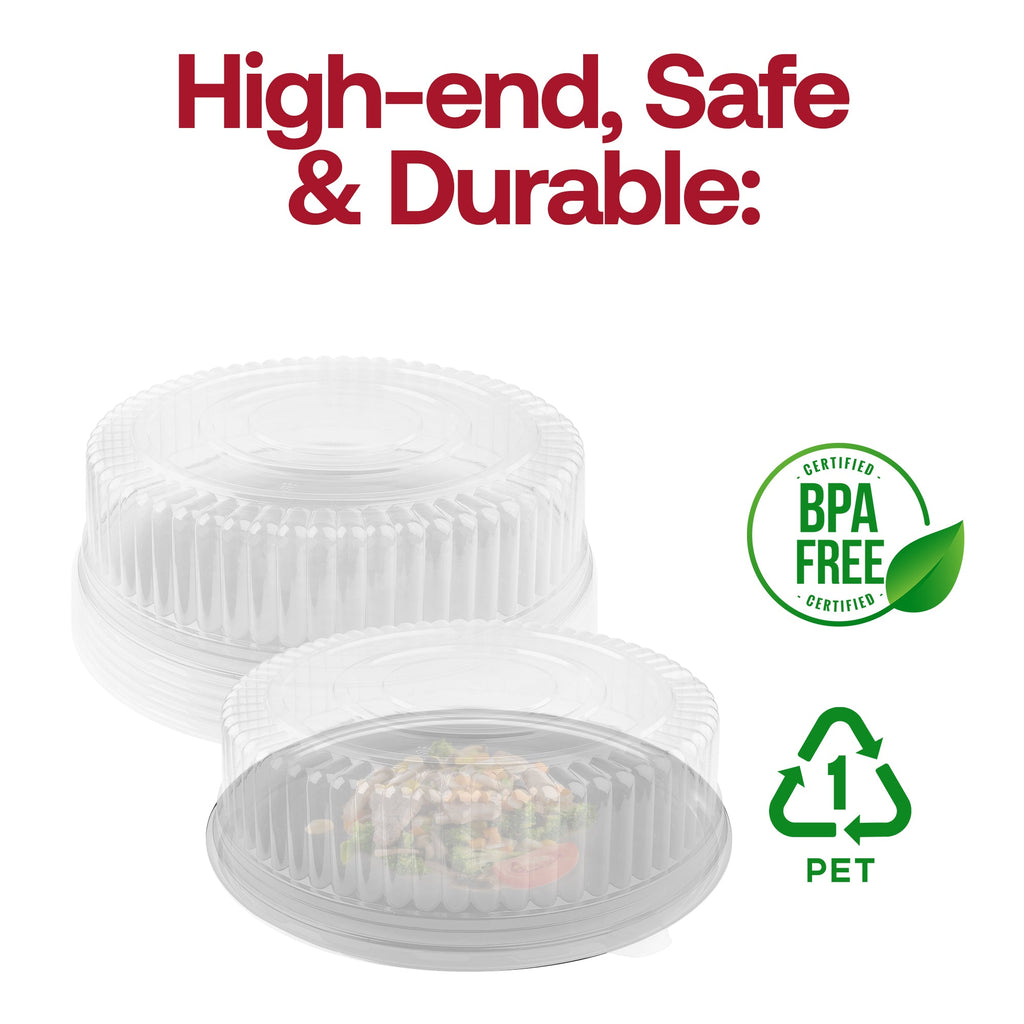 16" Clear Round Plastic Tray Lids