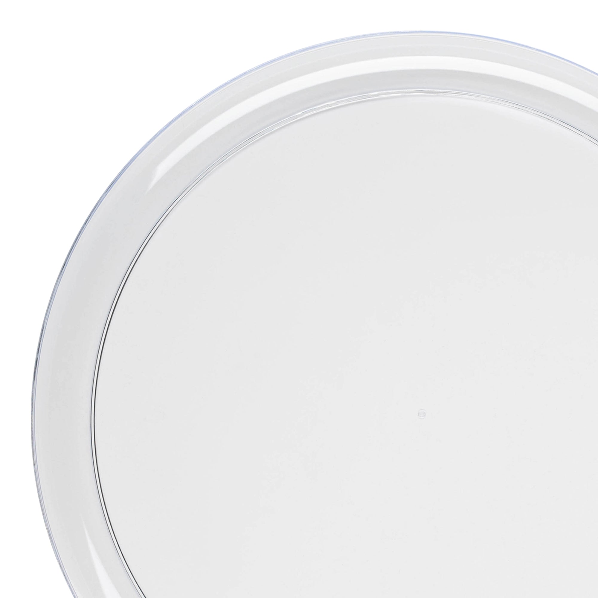 Clear Flat Round Disposable Plastic Pastry Plates (6.25")