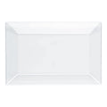 Clear Rectangular Plastic Dessert Plates (5.5" x 8.5")
