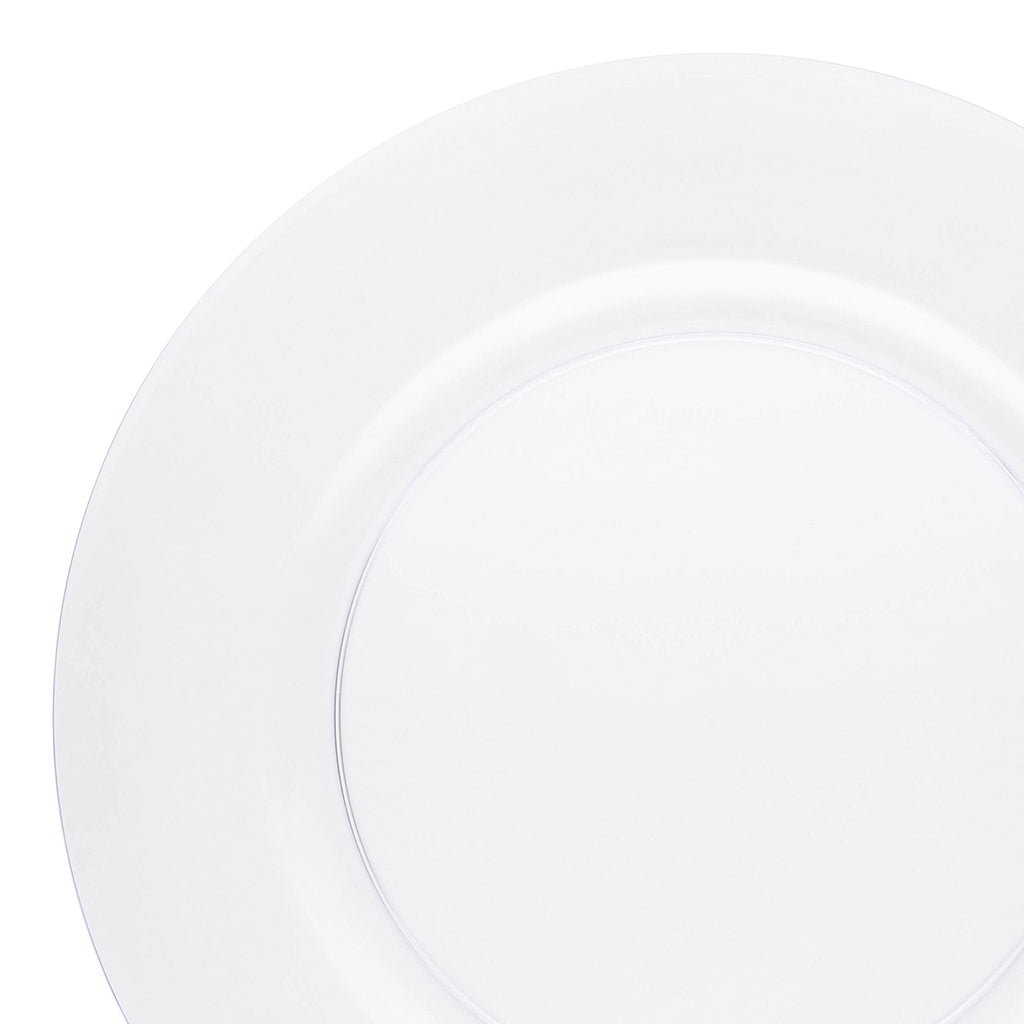 Clear Round Disposable Plastic Charger Plates (13")