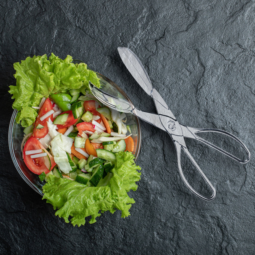 Clear Disposable Plastic Serving Salad Scissor Tongs