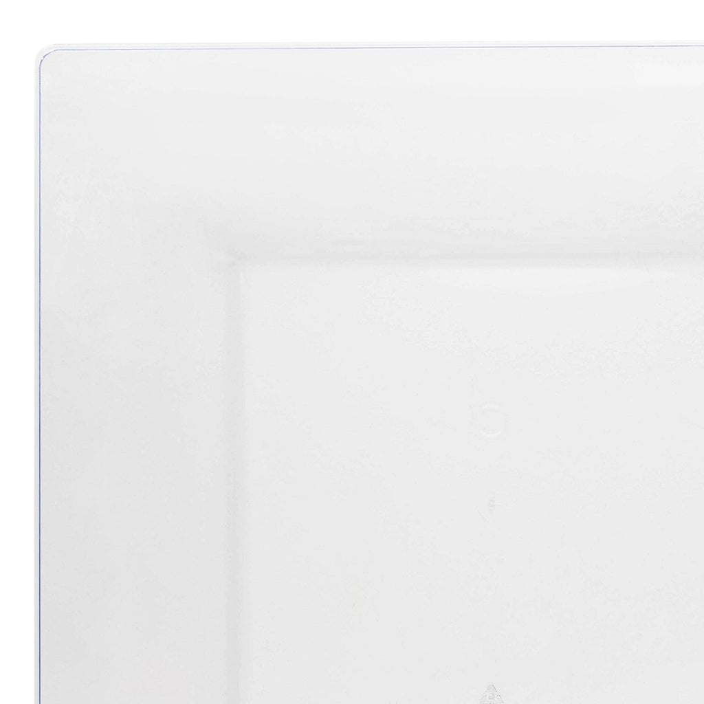 Clear Square Plastic Appetizer/Salad Plates (8")