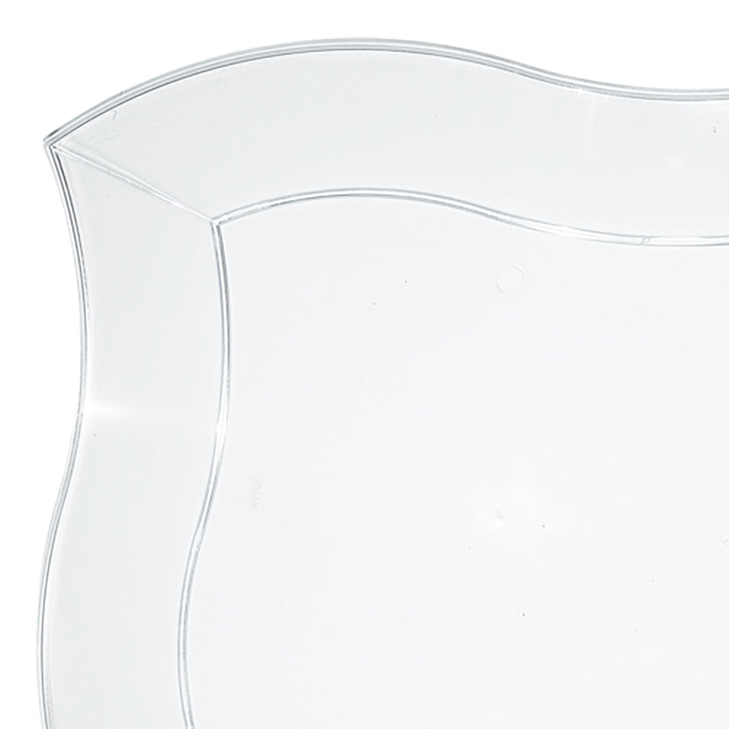 Clear Wave Plastic Dinner Plates (10")