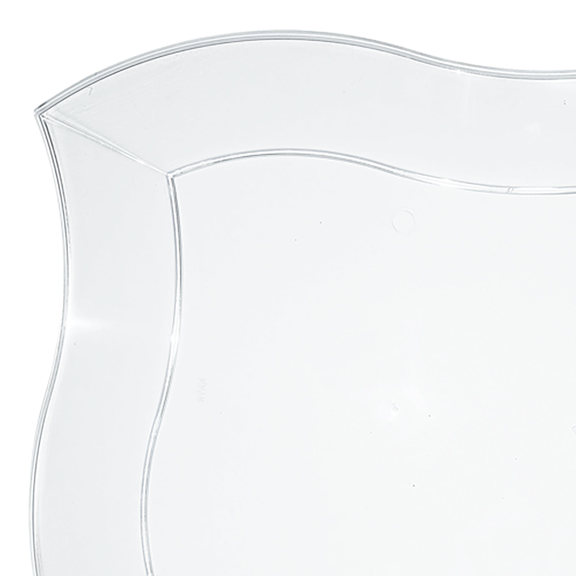 Clear Wave Plastic Dinner Plates (10")