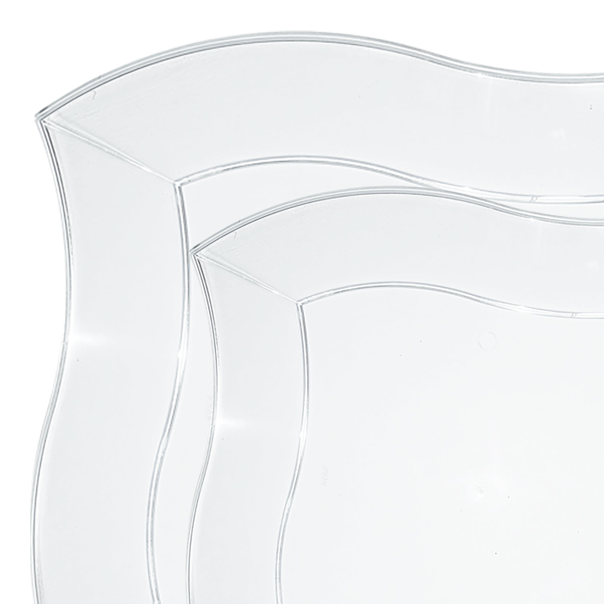 Clear Wave Plastic Dinnerware Value Set