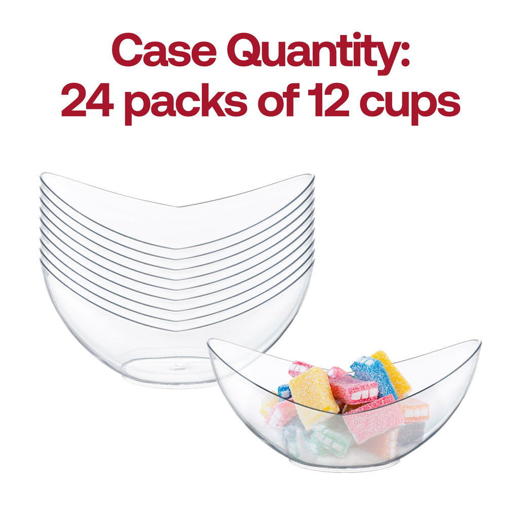 4 oz. Clear Big Disposable Plastic Concave Cups