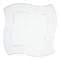 Clear Wave Plastic Dinner Plates (10")