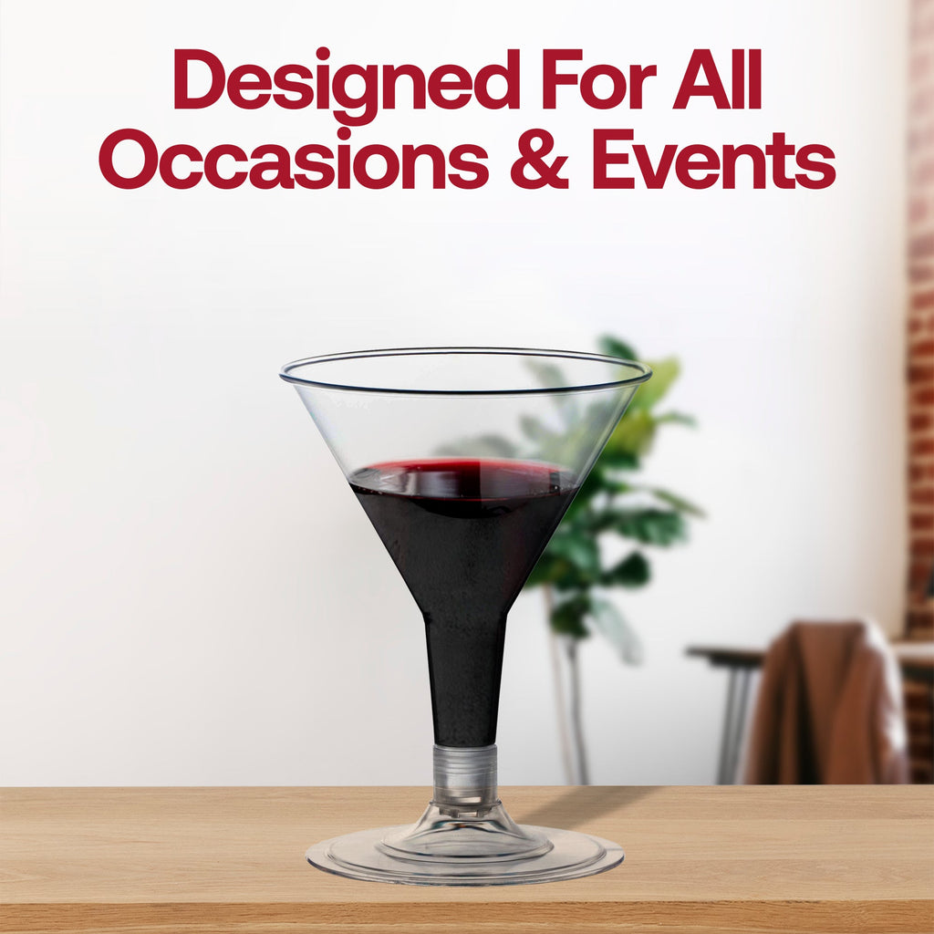 Mini 2 oz Plastic Martini Shot Glasses – Clear Disposable Cocktail Cups