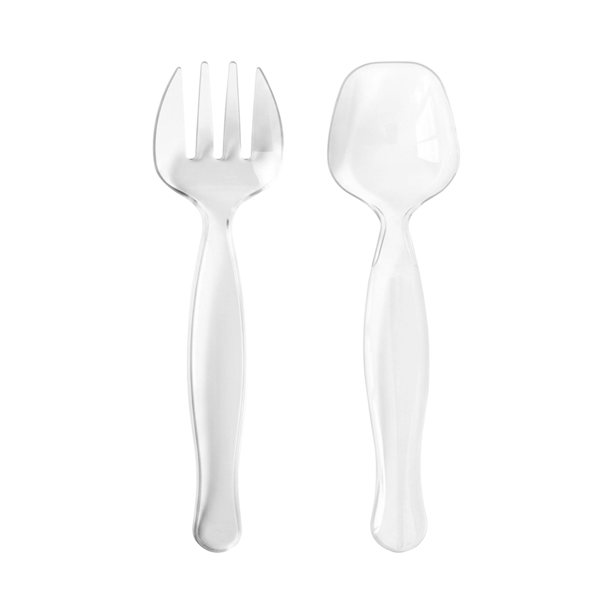 Clear Disposable Plastic Serving Flatware Set