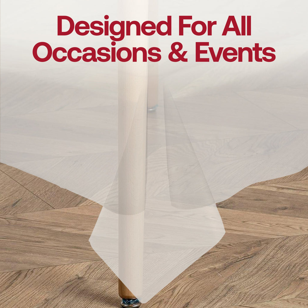 Clear Rectangular Disposable Plastic Tablecloths (54" x 108")