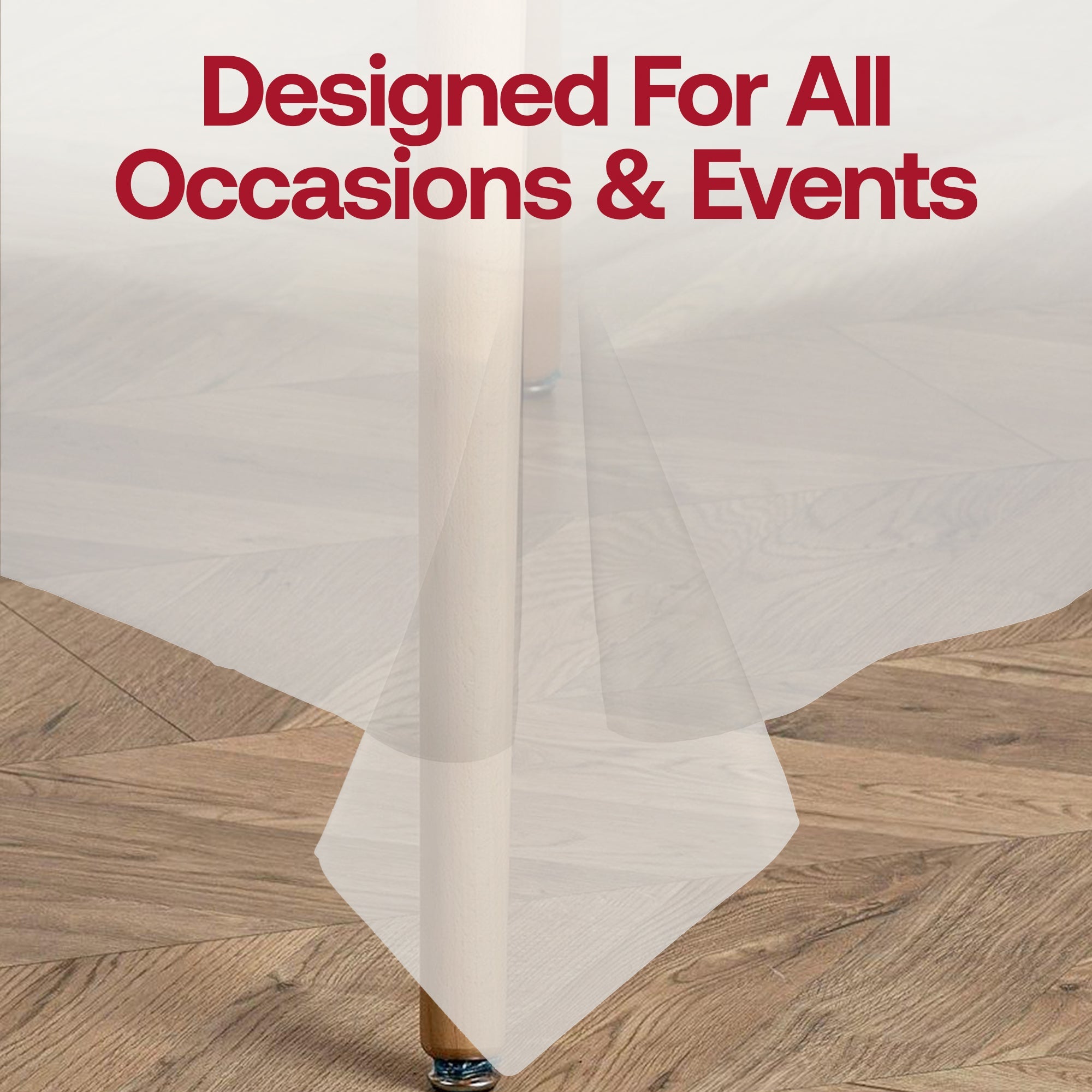 Clear Rectangular Disposable Plastic Tablecloths (54" x 108")