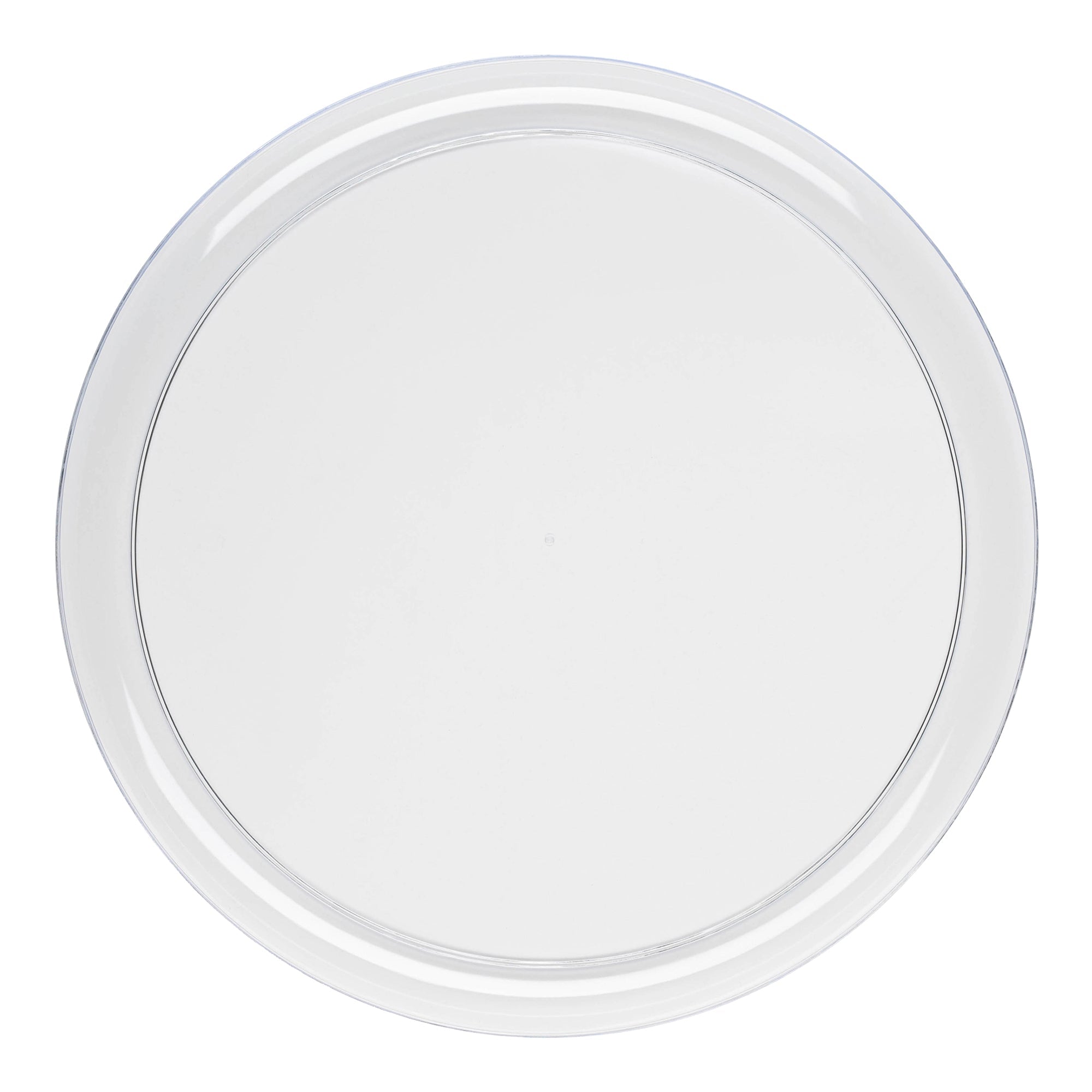 Clear Flat Round Disposable Plastic Dinner Plates (10")