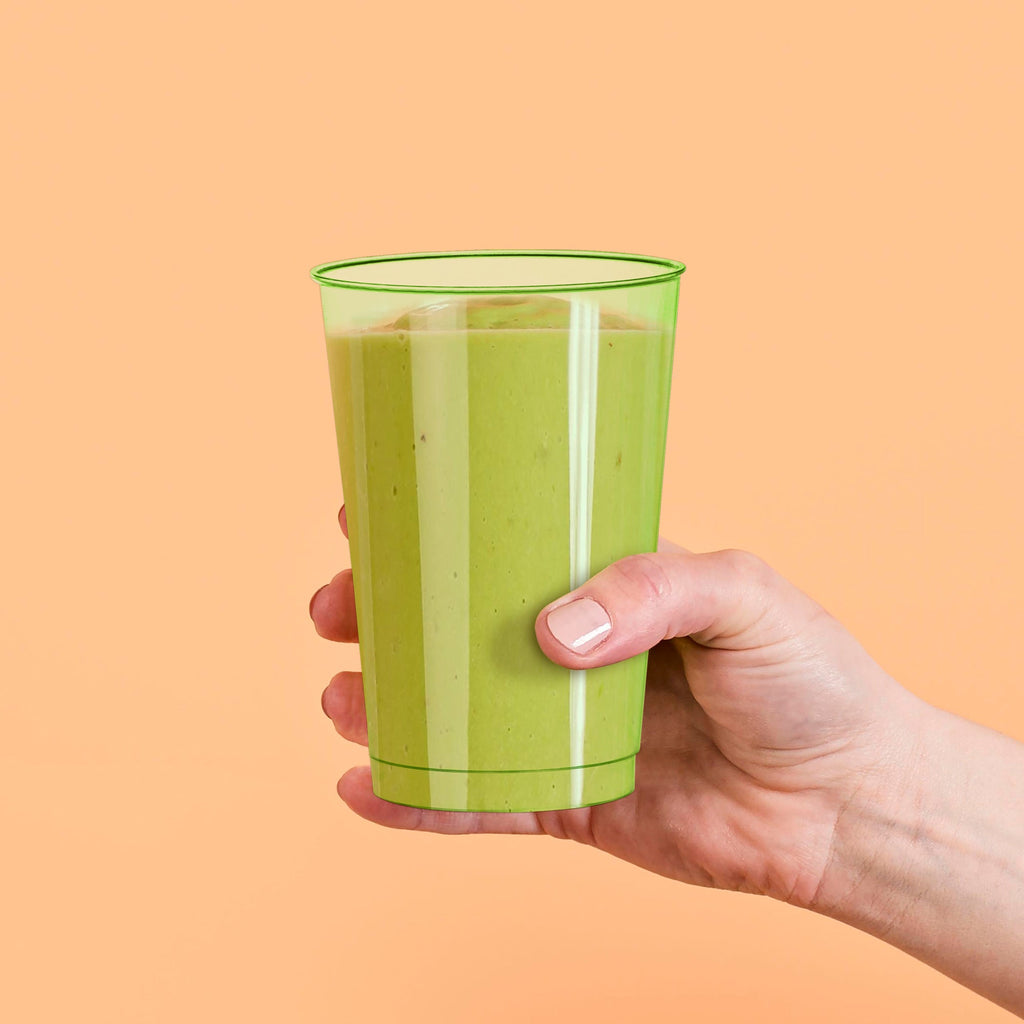 Clear Green Disposable Plastic Party Cups (12 oz. )